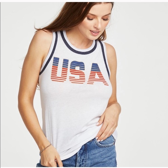 ✨HP✨ CHASER Jersey USA Vintage Muscle Tank Top Shirt - Picture 1 of 12